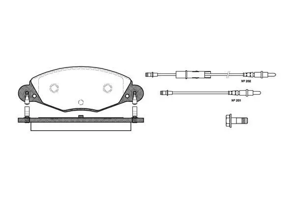 <strong>CITROEN колодки гальмівні передні C5 2.2HDI-3.0 01- REMSA 0827.04 (фото 1)</strong>