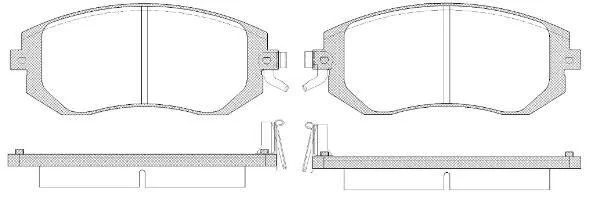 <strong>SUBARU гальмівні колодки передні Forester(SG) 2.0,2.0S 02- Impreza,Legacy REMSA 0951.14 (фото 1)</strong>