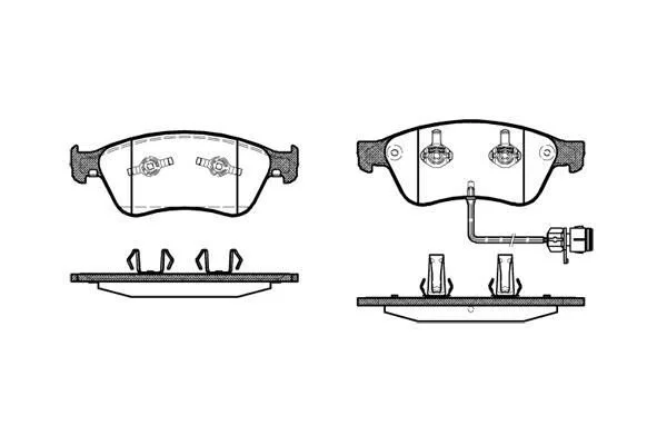 <strong>AUDI гальмівні колодки дискові A8 02- з датчик. REMSA 1056.12 (фото 1)</strong>