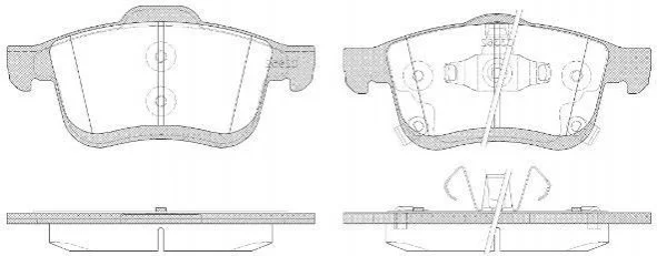 <strong>Колодки тормозные дисковые REMSA 1183.42 (фото 1)</strong>