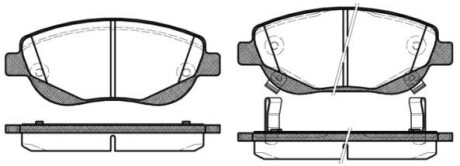 TOYOTA Гальм. колодки передн. AVENSIS (T27) 2.2 D-4D (ADT271, ADT271R) 08-18 REMSA 1448.02 фото товару