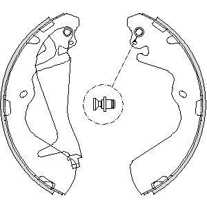 HYUNDAI Комплект гальмівних колодок GALLOPER II (JK-01) 2.5 TD 98-03, H-1 / STAREX (A1) 2.4 03-04 REMSA 4215.00 фото товара