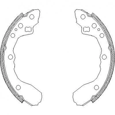 <strong>MAZDA Колодки гальмівні барабанні 626 1.6 83-12 /87 200X26 REMSA 4344.00 (фото 1)</strong>