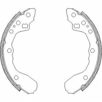 MAZDA Колодки гальмівні барабанні 626 1.6 83-12 /87 200X26 для KIA REMSA 4344.00 фото товару