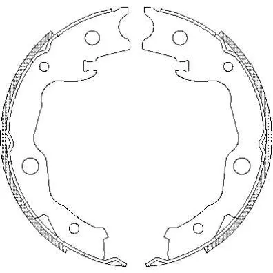 <strong>Колодки ручного гальма Nissan X-trale,Qashqai, Renault Koleos, Toyota Rav-4 REMSA 4677.00 (фото 1)</strong>