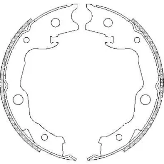 Колодки ручного гальма Nissan X-trale,Qashqai, Renault Koleos, Toyota Rav-4 для Daihatsu, Subaru REMSA 4677.00 фото товару