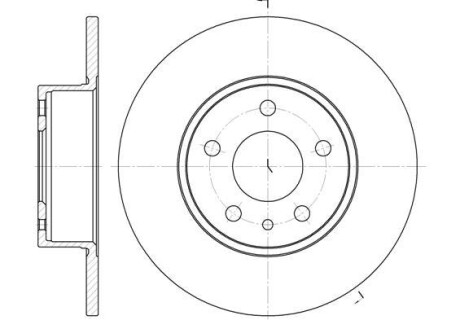 FIAT Гальмівний диск задн. LINEA 1.6 D Multijet 09-, LANCIA LYBRA (839) 2.4 20V 01-05, ALFA ROMEO 156 (932) 1.9 JTD (932B2) 97-00 REMSA 6149.00 фото товара