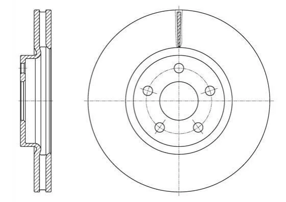 <strong>FORD Диск гальмівний передній Monder 07- S-Max 06- Kuga 08- Galaxy 06- REMSA 61603.10 (фото 1)</strong>