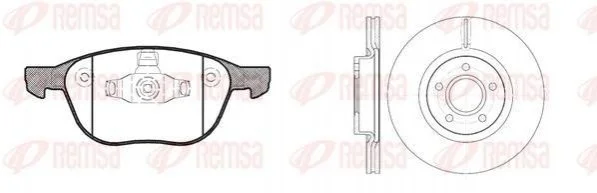 <strong>Комплект: 2 диска+ 4 колодки гальмівних REMSA 81082.01 (фото 1)</strong>