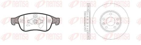 Комплект гальмівний передн. DACIA DUSTER 2010-; LAGUNA III, MEGANE 07- (вир-во) REMSA 81248.01