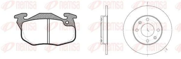 <strong>CITROEN К-кт гальм. колодки + диски SAXO (S0, S1) 1.1 X, SX 96-03 REMSA 8192.00 (фото 1)</strong>