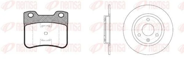 <strong>CITROEN К-кт гальмівні колодки + диски передн. Saxo 96-04 REMSA 8247.01 (фото 1)</strong>