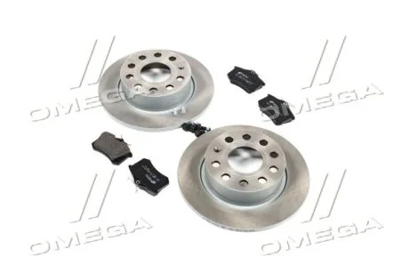 Комплект: 2 диска+ 4 колодки гальмівних для Seat, Volkswagen, Skoda, Audi REMSA 8263.06 фото товару