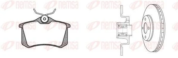 <strong>RENAULT К-кт гальм. колодки + диски SCENIC II (JM0/1) 1.9 D 06-08 REMSA 8263.26 (фото 1)</strong>
