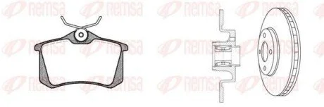 RENAULT К-кт гальм. колодки + диски SCENIC II (JM0/1) 1.9 D 06-08 для REMSA 8263.26 фото товару