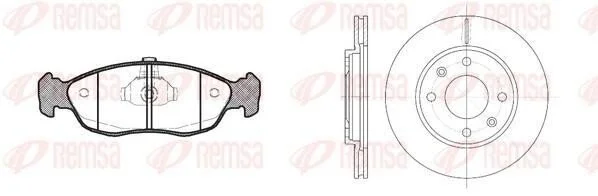 <strong>PEUGEOT К-кт гальм. колодки + диски 106 II (1A_, 1C_) 1.1 i 97-01, CITROEN SAXO (S0, S1) 1.5 D 96-03 REMSA 8461.02 (фото 1)</strong>
