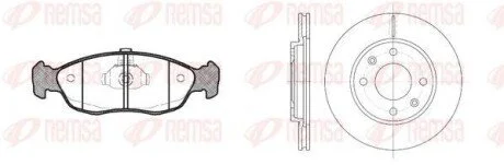 PEUGEOT К-кт гальм. колодки + диски 106 II (1A_, 1C_) 1.1 i 97-01, CITROEN SAXO (S0, S1) 1.5 D 96-03 для Peugeot, Citroen REMSA 8461.02 фото товару