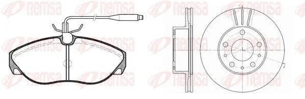<strong>FIAT К-кт гальм. колодки + диски DUCATO 2.0 Panorama/Combinato 94-02, CITROEN JUMPER I (230P) 2.5 TD 94-02, PEUGEOT REMSA 8486.01 (фото 1)</strong>