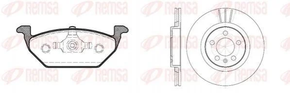 <strong>Комплект: 2 диска+ 4 колодки гальмівних REMSA 8633.00 (фото 1)</strong>
