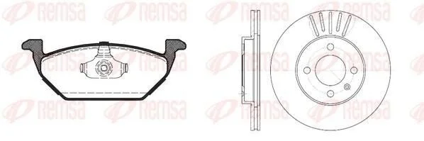 <strong>SEAT К-кт гальм. колодки + диски CORDOBA (6K1, 6K2) 1.9 SDI 99-02 REMSA 8633.03 (фото 1)</strong>