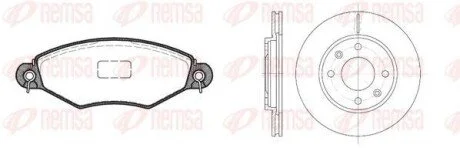 PEUGEOT К-кт гальм. колодки + диски 206 (2A/C) 1.6 i 98-00 для REMSA 8643.07 фото товару
