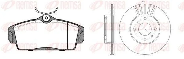 <strong>NISSAN К-кт гальм. колодки + диски ALMERA II (N16) 1.5 02-06 REMSA 8704.00 (фото 1)</strong>