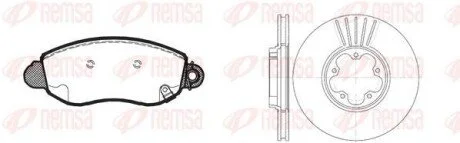 FORD К-кт гальм. колодки + диски TRANSIT 2.0TD 00- для REMSA 8772.01 фото товару
