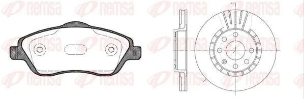 <strong>OPEL К-кт гальм. колодки + диски Corsa C 1,0-1,8 00- REMSA 8774.04 (фото 1)</strong>