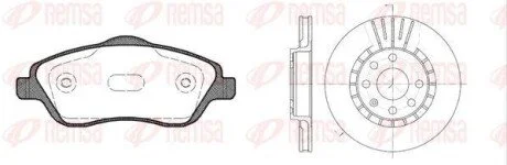 OPEL К-кт гальм. колодки + диски Corsa C 1,0-1,8 00- для REMSA 8774.04 фото товару