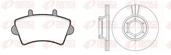 <strong>RENAULT К-кт гальм. колодки + диски перед. Master 98 II-Opel Movano 98- REMSA 8819.00 (фото 1)</strong>