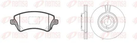 TOYOTA К-кт гальмівні колодки + диски Corolla 02- для REMSA 8822.00 фото товару