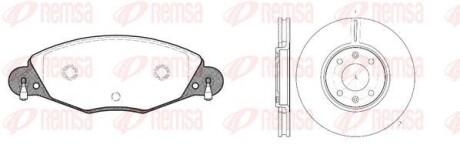 CITROEN К-кт гальм. колодки + диски C5 I (DC_) 2.2 HDi (DC4HXB, DC4HXE) 01-04 REMSA 8827.00 фото товара