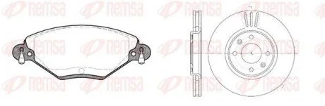 PEUGEOT К-кт галь. колодки + диски 207 02/06- 207 SW 06/07- 3008 06/09- 307 08/00- 307 SW 03/02- 308 09/07- 308 SW 09/07- для REMSA 8828.00 фото товару