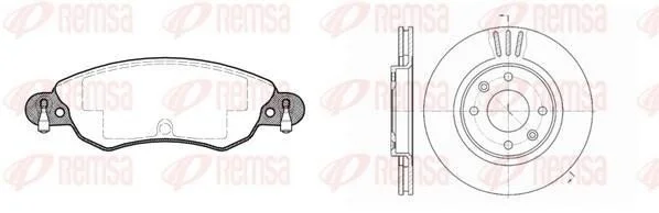 <strong>CITROEN К-кт гальм. колодки + диски BERLINGO 07/96- C2 09/03- C3 11/09- C3 PICASSO 02/09- C3 PLURIEL 05/03- C4 11/04- C5 08/04- REMSA 8829.00 (фото 1)</strong>