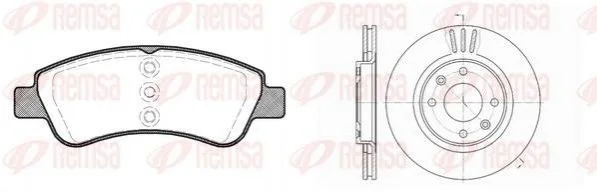 <strong>Комплект: 2 диска+ 4 колодки гальмівних REMSA 8840.01 (фото 1)</strong>