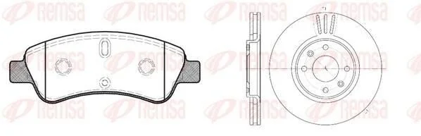 <strong>CITROEN К-кт гальмівні колодки + диски передн.Berlingo,C2,3,4,DS3,Peugeot 97- REMSA 8840.03 (фото 1)</strong>