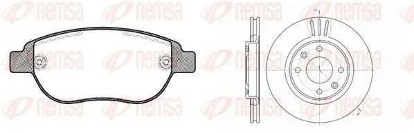 <strong>CITROEN К-кт гальм. колодки + диски BERLINGO 07/96- C2 09/03- C3 11/09- C3 PICASSO 02/09- C3 PLURIEL 05/03- C4 11/04- C5 08/04- REMSA 8841.01 (фото 1)</strong>