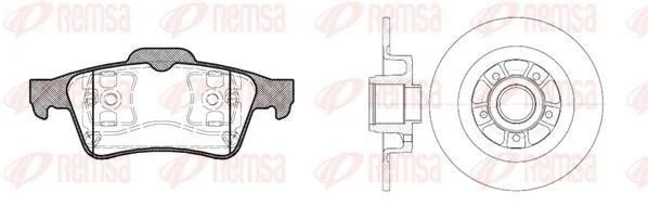 <strong>RENAULT К-кт гальм. колодки + диски Laguna 01- REMSA 8842.00 (фото 1)</strong>