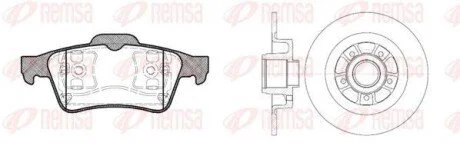 RENAULT К-кт гальм. колодки + диски Laguna 01- для REMSA 8842.00 фото товару