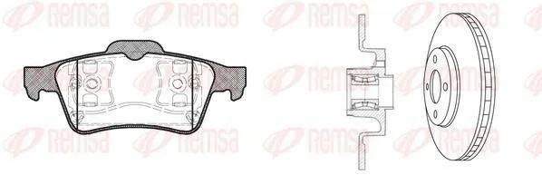 <strong>RENAULT К-кт гальм. колодки + диски Laguna 01- REMSA 8842.20 (фото 1)</strong>