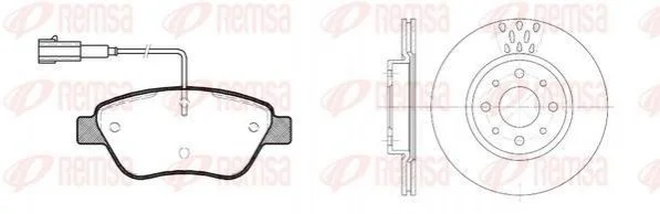 <strong>Комплект: 2 диска+ 4 колодки гальмівних REMSA 8858.00 (фото 1)</strong>