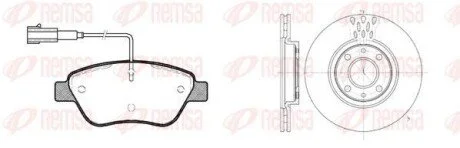 Fiat К-кт гальм. колодки + диски Doblo 1.3JTD 1.9JTD 1.4i 05- для REMSA 8858.01 фото товару