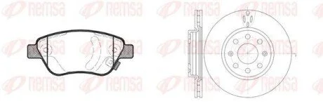 OPEL К-кт гальмівні колодки + диски передні Corsa 06 - для REMSA 8858.02 фото товару