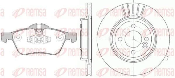 <strong>BMW К-кт гальм. колодки + диски передн.MINI Cooper,One 01- REMSA 8864.00 (фото 1)</strong>