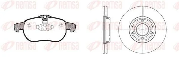 <strong>OPEL К-кт гальмівні колодки + диски передн.Vectra C, Astra H, Zafira B FIAT Croma 05- SAAB 9-3 REMSA 8888.00 (фото 1)</strong>