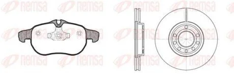 OPEL К-кт гальмівні колодки + диски передн.Vectra C, Astra H, Zafira B FIAT Croma 05- SAAB 9-3 для REMSA 8888.00 фото товару