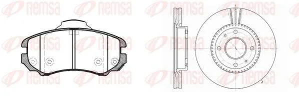 <strong>HYUNDAI К-кт гальмівні колодки + диски передн. Tucson,KIA Magentis REMSA 8953.01 (фото 1)</strong>