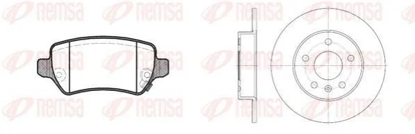 <strong>Комплект гальмівний задн. OPEL ASTRA G-05 (вир-во) REMSA 8957.00 (фото 1)</strong>