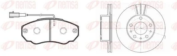 <strong>CITROEN К-т гальмівних колодок + диски JUMPER 1000/1400kg REMSA 8960.00 (фото 1)</strong>