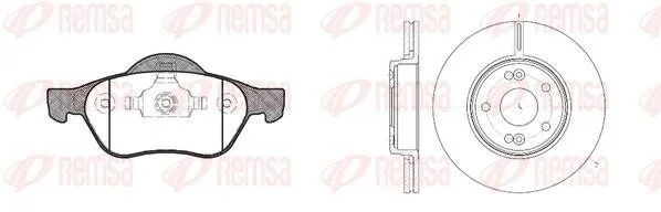<strong>RENAULT К-кт гальм. колодки + диски Laguna II, Megane II, Scenic II REMSA 8962.00 (фото 1)</strong>